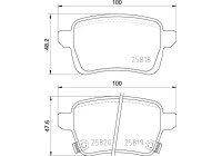 Brake Pad Set, disc brake P23190 Brembo