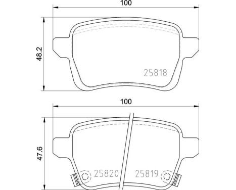 Brake Pad Set, disc brake P23190 Brembo, Image 2