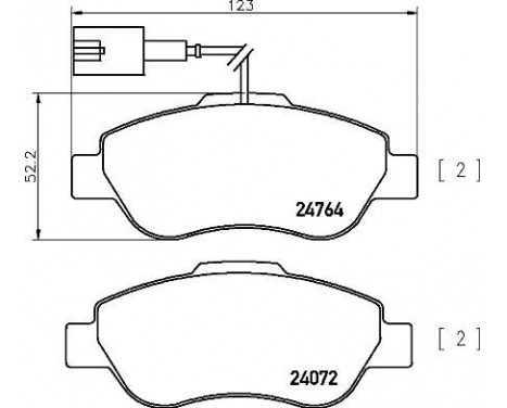 Brake Pad Set, disc brake P24150 Brembo, Image 2