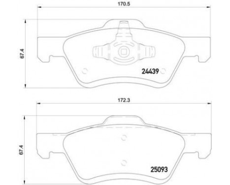 Brake Pad Set, disc brake P24159 Brembo, Image 2