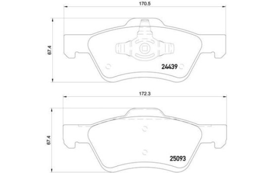 Brake Pad Set, disc brake P24159 Brembo