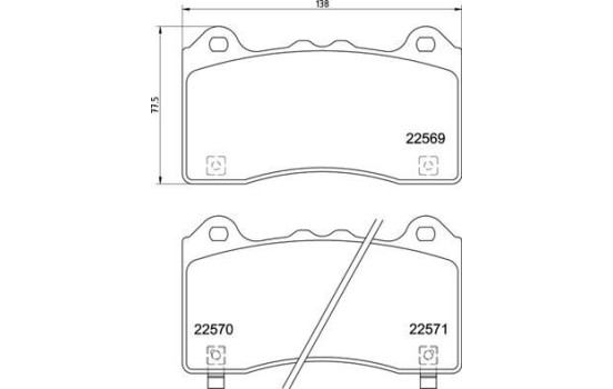 Brake Pad Set, disc brake P24202 Brembo