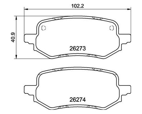 Brake pad set, disc brake P24237 Brembo