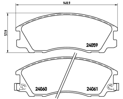 Brake Pad Set, disc brake P30017 Brembo, Image 3
