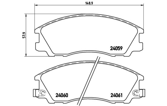 Brake Pad Set, disc brake P30017 Brembo, Image 3
