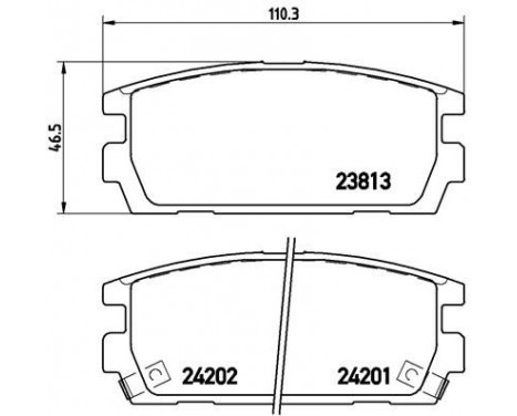 Brake Pad Set, disc brake P30021 Brembo, Image 2