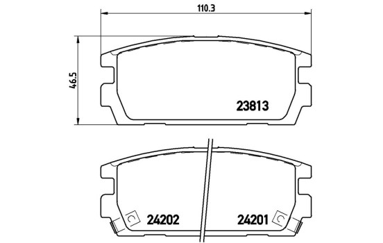 Brake Pad Set, disc brake P30021 Brembo, Image 3