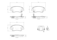 Brake Pad Set, disc brake P30098 Brembo