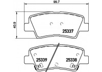 Brake Pad Set, disc brake P30101 Brembo