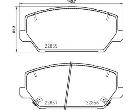 Brake Pad Set, disc brake P30102 Brembo, Image 2