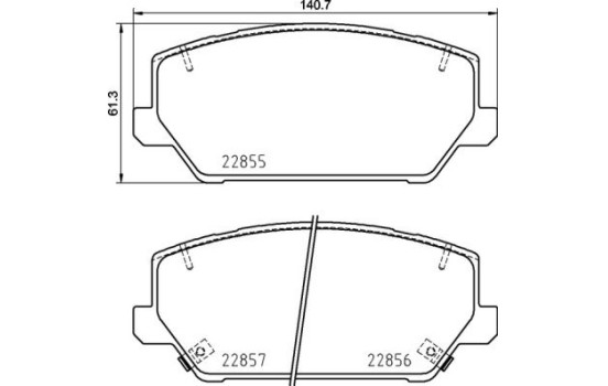 Brake Pad Set, disc brake P30102 Brembo