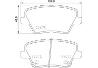 Brake Pad Set, disc brake P30109 Brembo