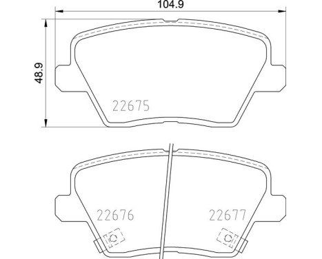 Brake Pad Set, disc brake P30109 Brembo, Image 2