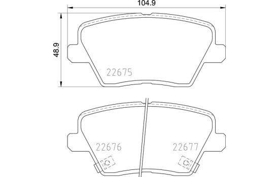Brake Pad Set, disc brake P30109 Brembo