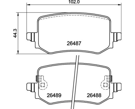 Brake pad set, disc brake P30139 Brembo, Image 4