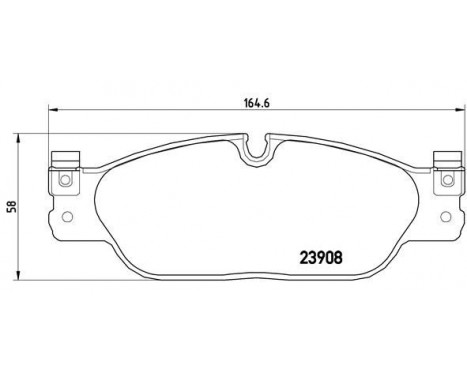 Brake Pad Set, disc brake P36021 Brembo, Image 2