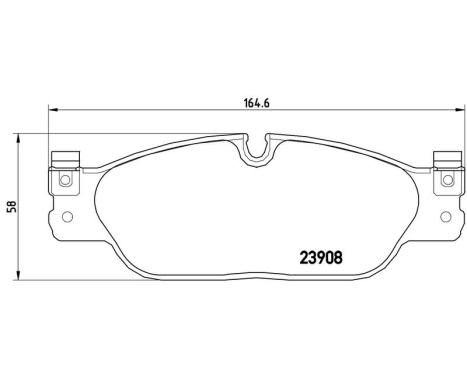 Brake Pad Set, disc brake P36021 Brembo, Image 3