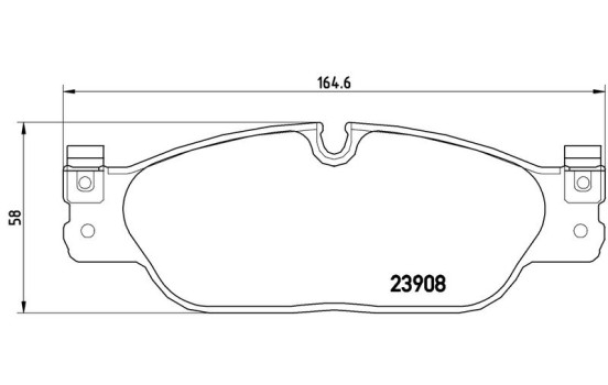 Brake Pad Set, disc brake P36021 Brembo, Image 2
