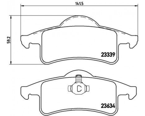 Brake Pad Set, disc brake P37006 Brembo, Image 2