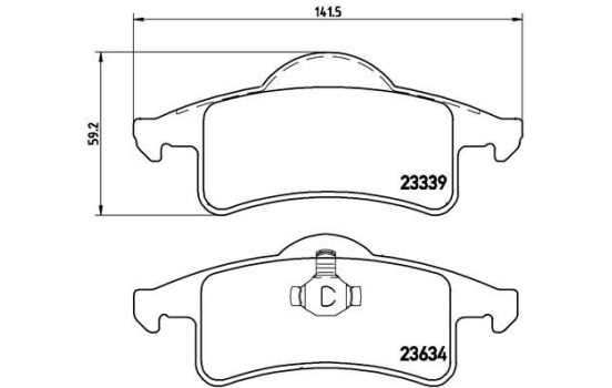 Brake Pad Set, disc brake P37006 Brembo, Image 2