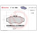 Brake Pad Set, disc brake P44008 Brembo, Thumbnail 3