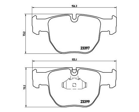 Brake Pad Set, disc brake P44012 Brembo, Image 2