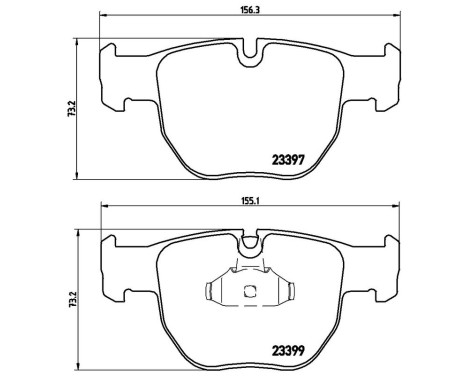 Brake Pad Set, disc brake P44012 Brembo, Image 3