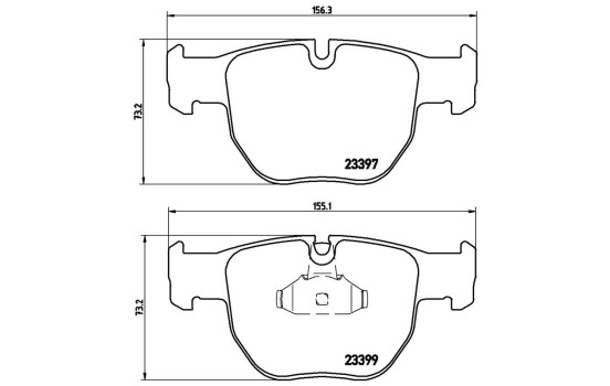 Brake Pad Set, disc brake P44012 Brembo, Image 2