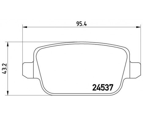 Brake Pad Set, disc brake P44016 Brembo, Image 2