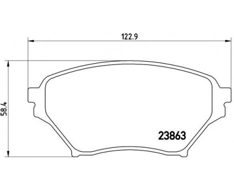 Brake Pad Set, disc brake P49029 Brembo, Image 2