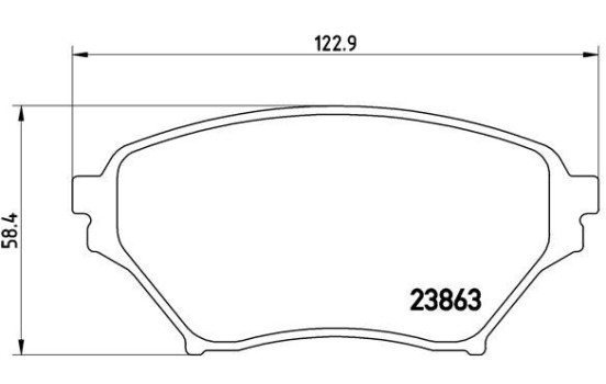 Brake Pad Set, disc brake P49029 Brembo, Image 2