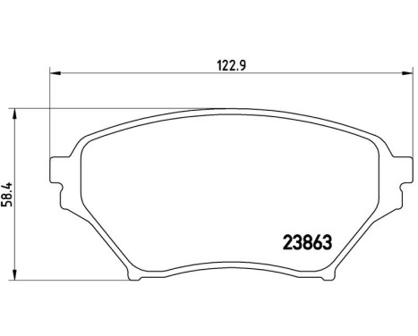 Brake Pad Set, disc brake P49029 Brembo, Image 3