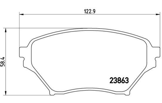Brake Pad Set, disc brake P49029 Brembo, Image 3