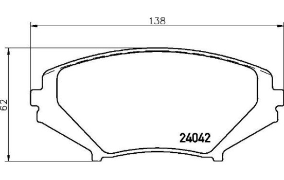Brake Pad Set, disc brake P49034 Brembo, Image 2