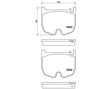 Brake Pad Set, disc brake P50062 Brembo, Image 3
