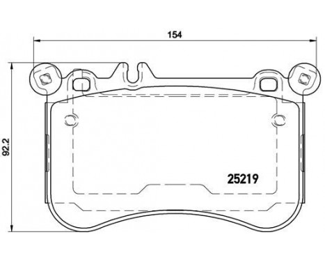 Brake Pad Set, disc brake P50098 Brembo, Image 2