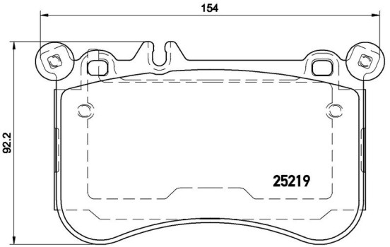 Brake Pad Set, disc brake P50098 Brembo, Image 2