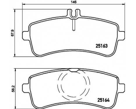 Brake Pad Set, disc brake P50130 Brembo, Image 2