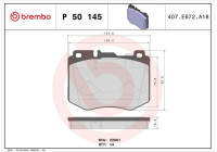 Brake Pad Set, disc brake P50145 Brembo