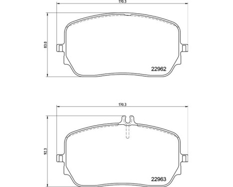 Brake Pad Set, disc brake P50149 Brembo, Image 2