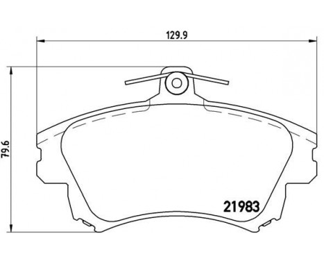 Brake Pad Set, disc brake P54036 Brembo, Image 2