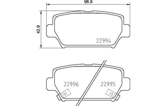 Brake Pad Set, disc brake P54062 Brembo