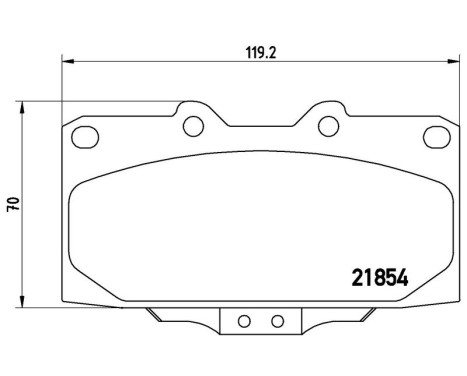 Brake Pad Set, disc brake P56034 Brembo, Image 3