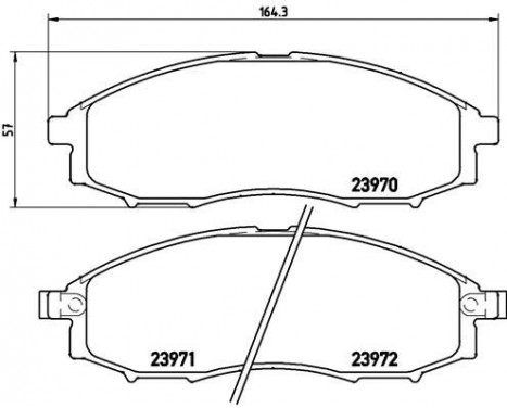 Brake Pad Set, disc brake P56049 Brembo, Image 2