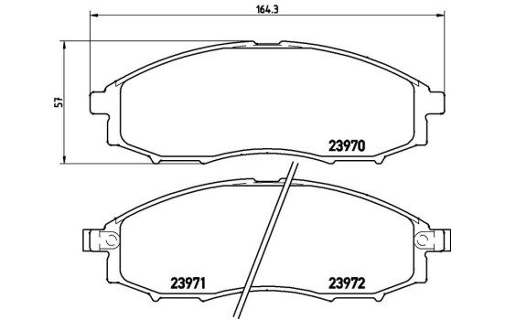Brake Pad Set, disc brake P56049 Brembo, Image 3