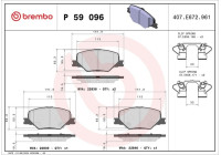 Brake Pad Set, disc brake P59096 Brembo