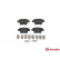 Brake Pad Set, disc brake P61100 Brembo, Thumbnail 2