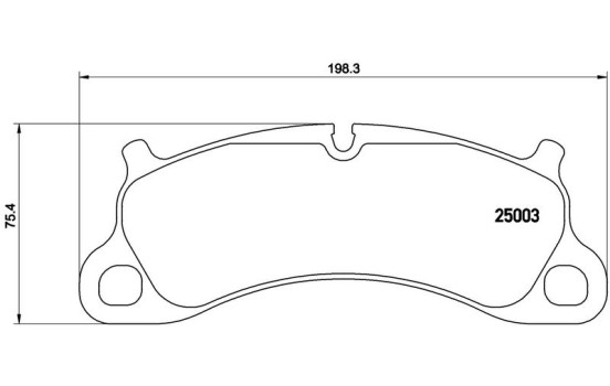 Brake Pad Set, disc brake P65025 Brembo, Image 3