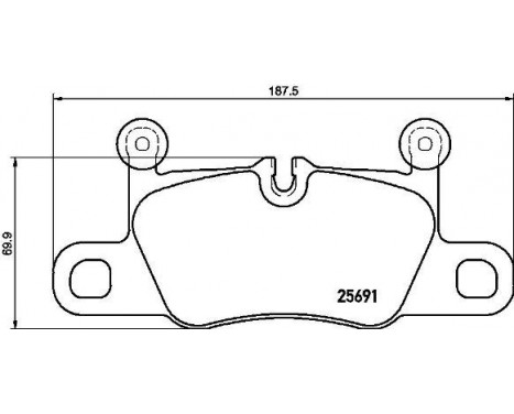 Brake Pad Set, disc brake P65031 Brembo, Image 2