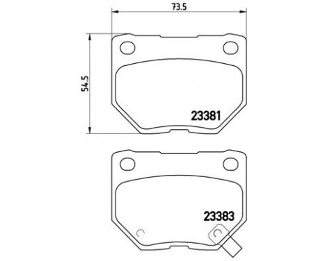 Brake Pad Set, disc brake P78016 Brembo, Image 2